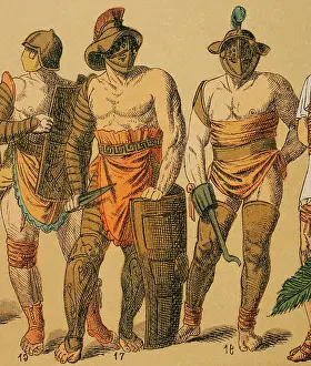 Suspicion Prints: Gladiators, Roman Empire, 1881. Creator: Unknown