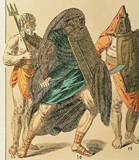 1st Century Ad Prints: Gladiators, Roman Empire, 1881. Creator: Unknown