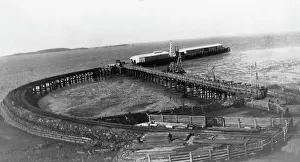 1925 Prints: Gladstone Harbour Rail Jetty, 1925. Creator: Jack Bain