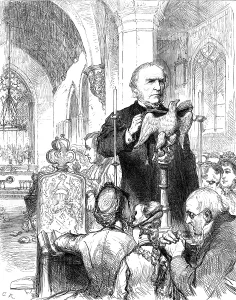 Prayer Book Prints: Gladstone Supplement: Mr. Gladstone reading the lessons at Hawarden Church
