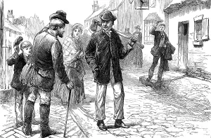 Gladstone Supplement: a sketch in the village of Hawarden, 1880. Creator: Unknown