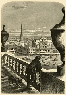 Detroit Prints: Glance at Detroit from the City Hall, 1872. Creator: John Douglas Woodward