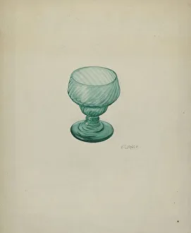 Aquamarine Prints: Glass, 1935/1942. Creator: V. L. Vance