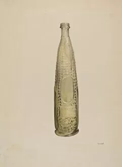Glass Bottle Collection: Glass Bitters Bottle, c. 1938. Creator: G. A. Spangenberg