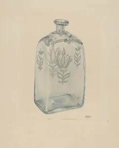 Glass Bottle, 1935 / 1942. Creator: Beverly Chichester