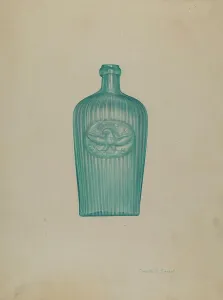 Glass Bottle Prints: Glass Bottle, 1935/1942. Creator: Orville A. Carroll