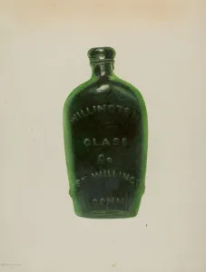 Glass Bottle Collection: Glass Bottle, c. 1939. Creator: Maud M Holme