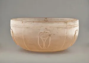 Incised Prints: Glass bowl with cicadas in relief, c206BC to 220. Creator: Unknown