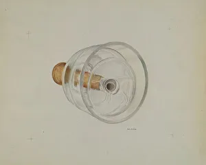 Glass Butter Mold, c. 1938. Creator: Donald Williams