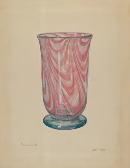 Marbled Prints: Glass, c. 1938. Creator: Janet Riza