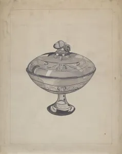 Glass Compote, c. 1936. Creator: Katherine Hastings