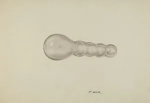 Darning Prints: Glass Darning Ball, c. 1941. Creator: Paul Ward