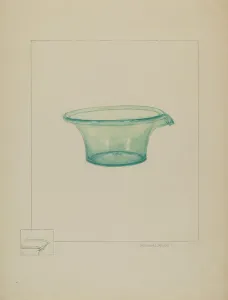 Transparent Prints: Glass Dish, c. 1937. Creator: Michael J. Miceli