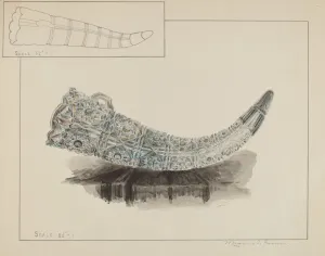 Flower Holder Prints: Glass Flower Holder, c. 1936. Creator: Magnus S. Fossum