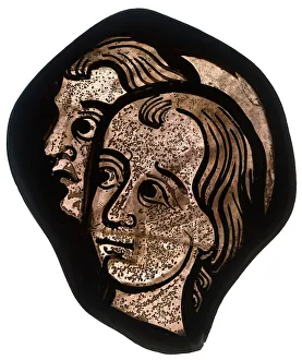 Glass Fragment, French, 1200-1215. Creator: Unknown