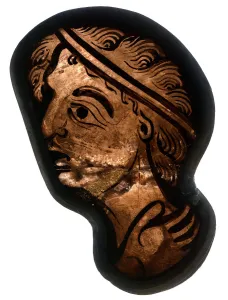 Glass Fragment, French, 1200-1215. Creator: Unknown