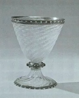 Vienna Gallery: Glass Goblet, Vienna, late 17th century, mount: 18th / 19th century. Creator: Unknown
