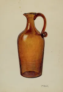 Paul Ward Prints: Glass Jug, c. 1940. Creator: Paul Ward