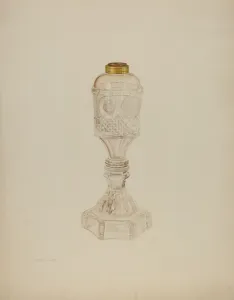 Frank M Keane Prints: Glass Lamp, c. 1941. Creator: Frank M Keane