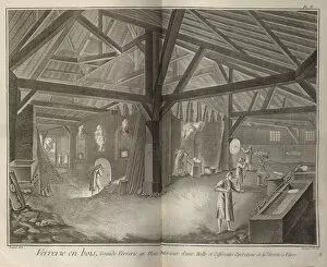 Diderot Gallery: Glass Making. From Encyclopedie by Denis Diderot and Jean Le Rond d Alembert, 1751-1765