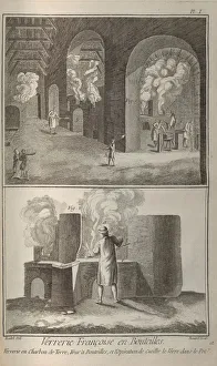 Glass Making. From Encyclopedie by Denis Diderot and Jean Le Rond d Alembert, 1751-1765