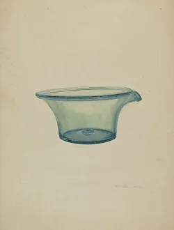 Transparent Prints: Glass Milk Pan, c. 1937. Creator: Michael J. Miceli