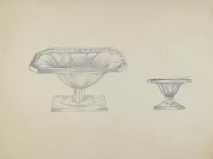 Beulah Bradleigh Gallery: Glass Nut Dishes, c. 1937. Creator: Beulah Bradleigh
