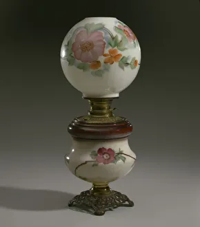 American South Prints: Glass oil lamp from the home of Robert Smalls, 19th century. Creator: Unknown