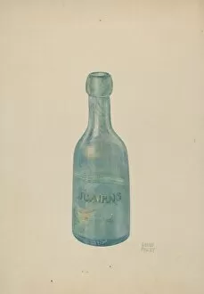 Glass Bottle Collection: Glass Soda Bottle, c. 1940. Creator: Bisby Finley