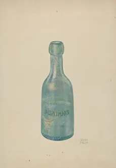 Glass Bottle Collection: Glass Soda Bottle, c. 1940. Creator: Bisby Finley