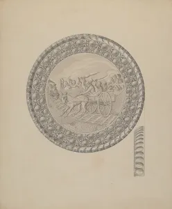 Henry Moran Gallery: Glass Tray, c. 1939. Creator: Henry Moran