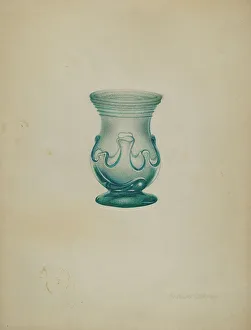Glasswork Prints: Glass Vase, 1935/1942. Creator: Richard Whitaker