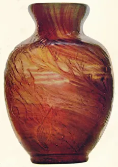 Glass Vase by E. Galle, c1846-1903, (1903). Artist: Emile Galle Glass Vase by E. Galle, c1846-1903, (1903). Artist: Emile Galle