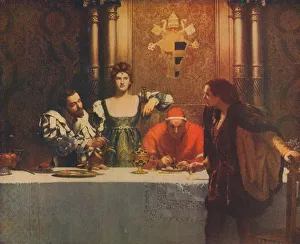 A Glass of Wine with Caesar Borgia, 1893, (1914). Artist: John Maler Collier A Glass of Wine with Caesar Borgia, 1893, (1914). Artist: John Maler Collier