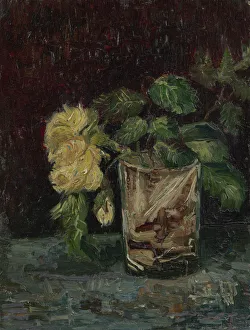 Van Gogh Museum Prints: Glass with Yellow Roses