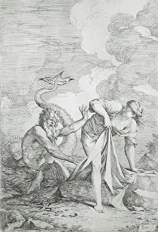 Rosa Salvator Prints: Glaucus and Scylla, c1661. Creator: Salvator Rosa