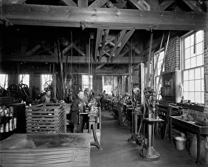 Glazier Stove Works Prints: Glazier Stove Company, machine room