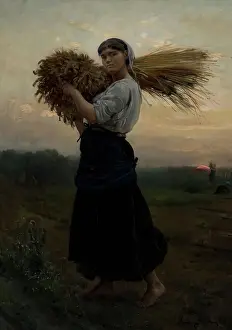 Aberdeen Art Gallery Museums Prints: The Gleaner, 1875. Creator: Jules Breton