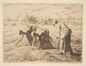 Jean Francois Prints: The Gleaners, 1834-75. Creator: Jean Francois Millet