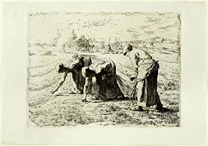 Gleaner Prints: The Gleaners, 1855–56. Creator: Jean Francois Millet