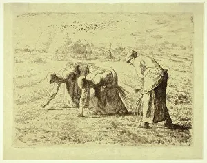 Gleaner Prints: The Gleaners, 1855–56. Creator: Jean Francois Millet