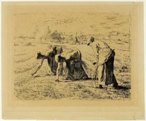 Gleaner Prints: The Gleaners, 1855–56. Creator: Jean Francois Millet