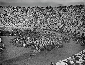 Rite Prints: Glee club singing in the stadium