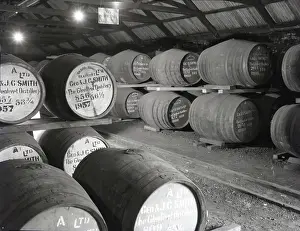 Barrels Prints: Glenlivet Distillery, Scotland, c1955. Creator: Arthur Charles Kirby Ware