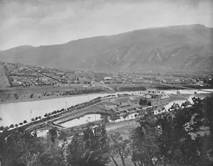 Cn Greig And Prints: Glenwood Springs and Bath-House, Colorado, c1897. Creator: Unknown