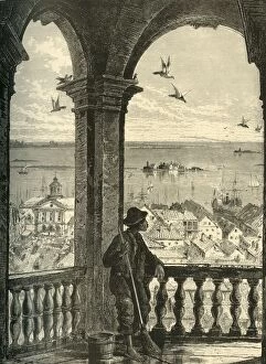 Appleton D Company Gallery: A Glimpse of Charleston and Bay, from St. Michaels Church, 1872. Creator: John J