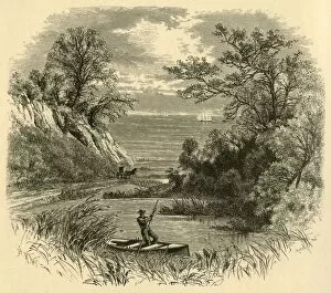 Alfred R Gallery: Glimpse of Lake Michigan, 1874. Creator: Alfred Waud