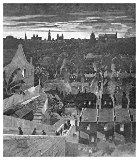 Images Dated 14th September 2006: A glimpse of Sydney from Darlinghurst, New South Wales, Australia, 1886.Artist: W Mollier