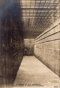Penitentiary Gallery: Glimpses of Old Newgate - Burial Ground of Executed Prisoners, c1900. Creator: Rotophot