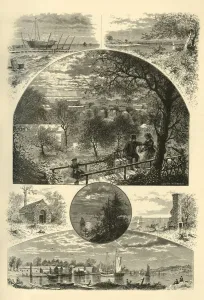 Glimpses of South Norwalk and Southport, 1874. Creator: John J. Harley Glimpses of South Norwalk and Southport, 1874. Creator: John J. Harley